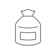 Sack package line outline icon