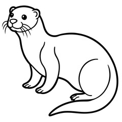 Minimal Sea Otter Vector