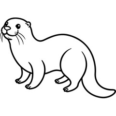 Minimal Sea Otter Vector