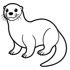 Minimal Sea Otter Vector