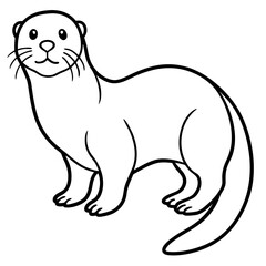 Minimal Sea Otter Vector