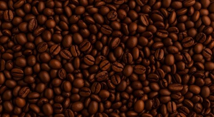 A close-up background texture of roasted coffee beans