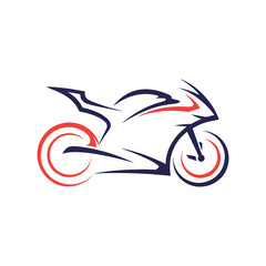 Unique motorcycle logo Modern and minimalist vector and abstract logo