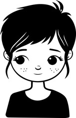 Cute Cartoon Child Character Vector Illustration