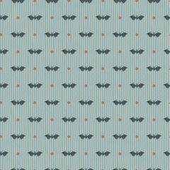 Seamless pattern with Retro Halloween Pattern for Holiday Packaging of Goods, Wallpaper, Home Decor and Textiles Fabric pattern for surface design and othe design projects