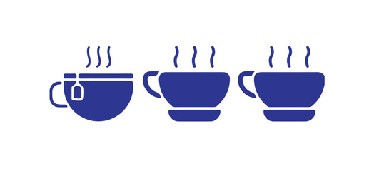 Cup cofee icon. Silhouette tea cup symbol, Coffee mug icon sign symbol design. vector illustration eps 10.