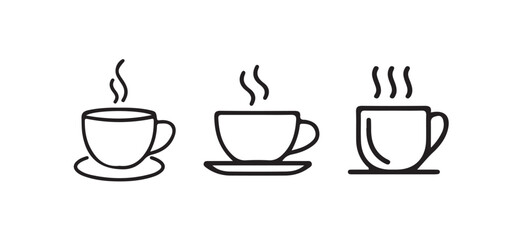  Coffee cup icon bundle set. cup a coffee icon vector illustration eps 10.