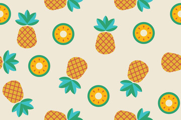 seamless pineapple pattern backdrop wallpaper design