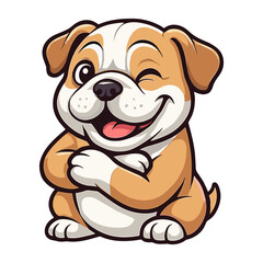 Cartoon dog winks cartoon illustrations