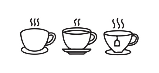  Coffee cup icon bundle set. cup a coffee icon vector illustration eps 10.