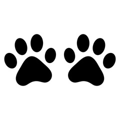 シンプルな動物の足跡シルエットアイコン