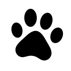 シンプルな動物の足跡シルエットアイコン