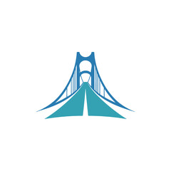 Unique bridge logo Modern and minimalist vector and abstract logo