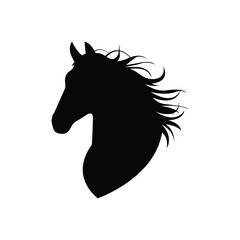 horse head silhouette vector illustration