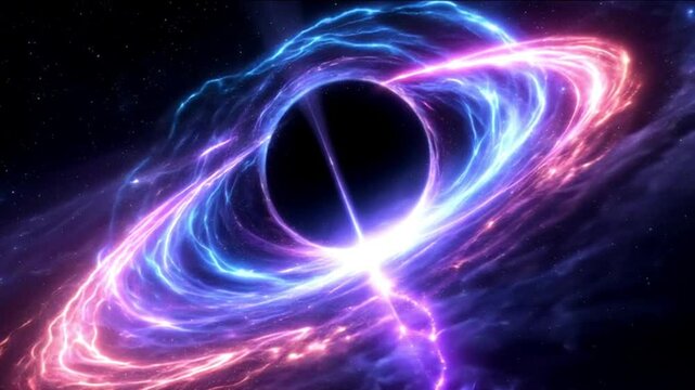 Abstract blue space with glowing fractal light and dynamic energy waves, a futuristic design for wallpaper 4k Animation video