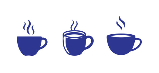 Coffee cup icon set. Tea cup illustration sign collection. Mocha symbol. Tea logo. vector illustration eps 10.
