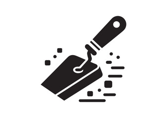 Trowel silhouette vector, Trowel Icon