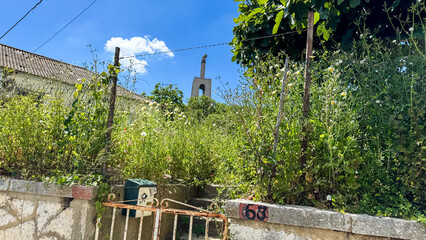 Overgrown garden hides forgotten Mediterranean villa, whispering tales of Solstice rituals, ancient...