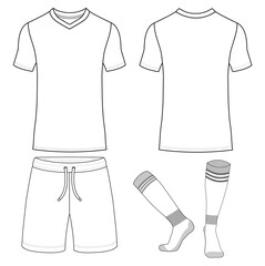 T-shirt jersey and shorts pant  for template front and back VECTOR DESIGN	