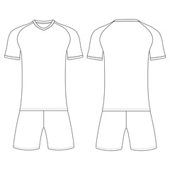 T-shirt jersey and shorts pant  for template front and back VECTOR DESIGN	