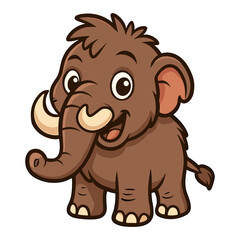 Fototapeta premium Cheerful Elephant Cartoon Mammoth Illustrations