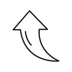 Career Growth or Promotion Progress Arrow Icon Vector. Upward Arrow Logo