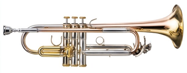The shiny brass trumpet showcasing elegant craftsmanship and musical artistry.