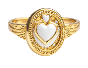 Signet Ring isolated on transparent background.