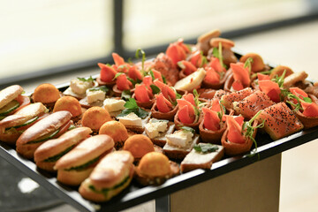 Small appetizers at the wedding The Catering