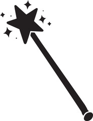 magic wand icon, magic wand silhouette vector illustration