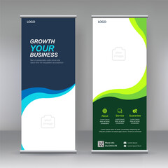 Vertical banner stand template design.