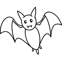 Ghost Bat line art vector