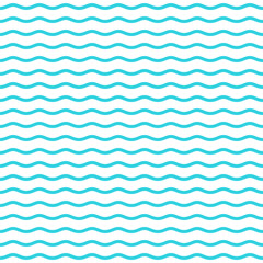 seamless water wave line pattern and background vector illustration