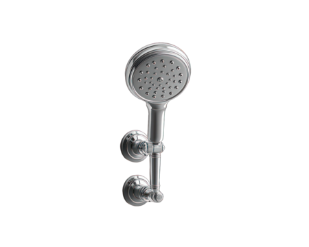 Chrome shower head with adjustable spray
