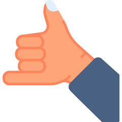 Call me hand gesture vector icon. Hand gesture icon flat style. perfect use for logo, presentation, website, and more. modern icon design color style