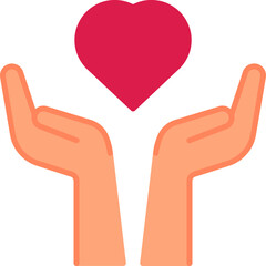 Care hand gesture vector icon. Hand gesture icon flat style. perfect use for logo, presentation, website, and more. modern icon design color style