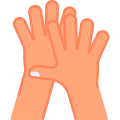 High five hand gesture vector icon. Hand gesture icon flat style. perfect use for logo, presentation, website, and more. modern icon design color style