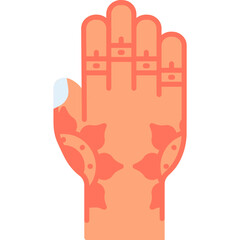 Henna hand vector icon. Hand gesture icon flat style. perfect use for logo, presentation, website, and more. modern icon design color style