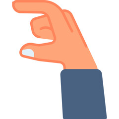 Measure hand gesture vector icon. Hand gesture icon flat style. perfect use for logo, presentation, website, and more. modern icon design color style