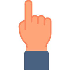 Index finger vector icon. Hand gesture icon flat style. perfect use for logo, presentation, website, and more. modern icon design color style