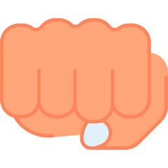 Oncoming fist hand gesture vector icon. Hand gesture icon flat style. perfect use for logo, presentation, website, and more. modern icon design color style