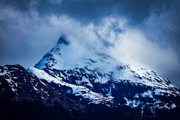 snow covered mountains
