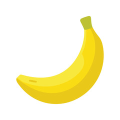 Ripe Yellow Banana Fruit Simple Minimalist Vector Illustration