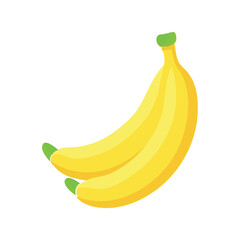 Ripe Yellow Banana Fruit Simple Minimalist Vector Illustration