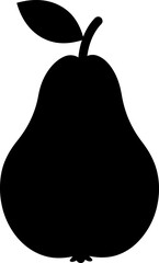  Pear Fruit Silhouette - Healthy Organic Food Icon