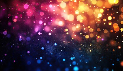 Abstract bokeh, vibrant colors,  sparkling lights