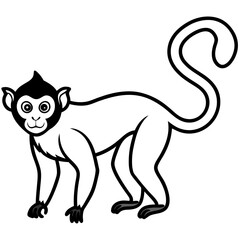 Minimal Spider Monkey Vector