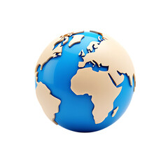 Global Perspectives A 3D Render of Earth's Continents and Oceans