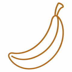 Simple One Line Banana Fruit Art Abstract and Clean Design for Modern Graphic Projects and Creative Visuals Perfect for Various Applications