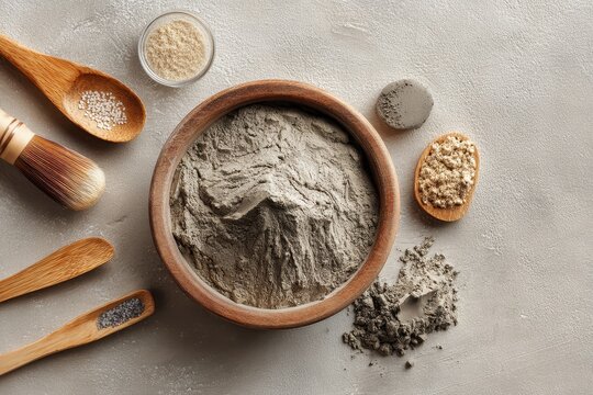Bentonite clay for spa facial masks body detox and hair care